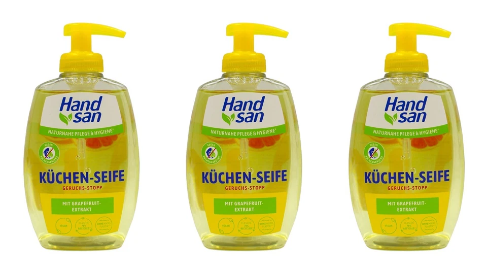 Handsan Küchenseife Seife Geruchs-Stopp , 3x300ml EAN4045612009689