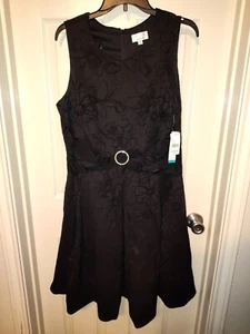 New Signature By Robbie Bee Women's Plus Size Black Dress Size 16 - Picture 1 of 13