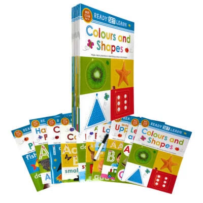 Ready Set Learn 10 Early Learning Wipe Clean Books Set | Make Believ Ideas NEW