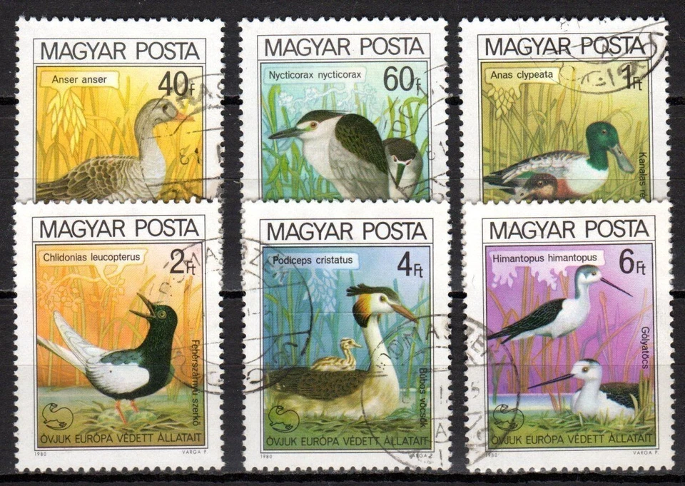 Венгрия марки 1980 птицы - ми. 3451-56 Б/У / технический директор Mi. 3451-56 - Изображение 1 из 1