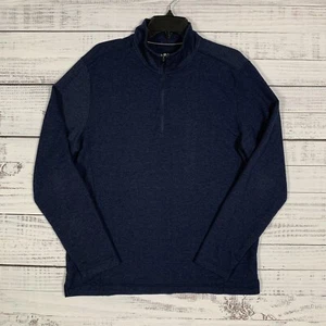 Suéter Orvis Para Hombre Pullover Mediano 1/4 Cremallera Azul Rayón Elastizado Informal Cuello Simulado - Imagen 1 de 13