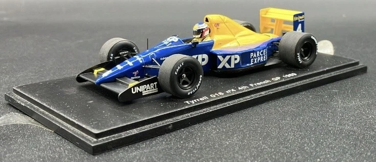 Spark 1/43 Tyrrell F1 Ford 018 #3 4th French GP 1989 J. Palmer #S1640 - Image 1 of 4