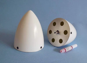 GFK Spinner Ø 80 mm weiß E-Motoren WellenØ 6mm 2 & 4-Blatt Luftschraube Simprop  - Bild 1 von 1