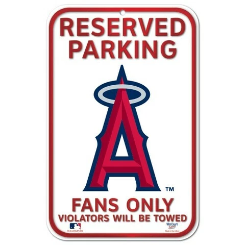 LOS ANGELES ANGELS FANS ONLY 11"X17" PLASTIC SIGN DURABLE POSTER MLB LICENSED Cover