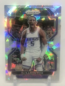 2021-22 Panini Prizm Silver Cracked Ice Prizm #148 De'Aaron Fox Sacramento Kings - Picture 1 of 2