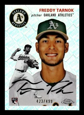 2023 TOPPS CHROME PLATINUM FREDDY TARNOK TOPPS REFRACTOR /499 ATHLETICS #137 - Image 1 of 2