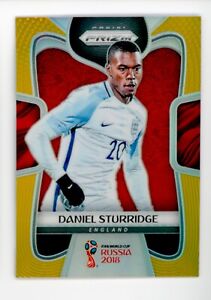 2018 Daniel Sturridge Panini Prizm World Cup Gold England Soccer Card 9/10