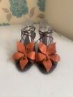 Ravel Tan Orange Brown Leather Shoes Sandals Lace Up Heels RARE VINTAGE UK5