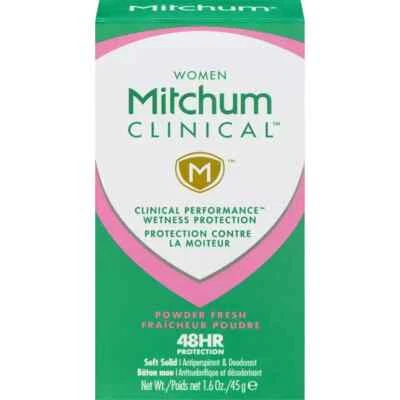 4x Mitchum Women Clinical Powder Fresh AntiPerspirant Deodorant Soft Solid 1.6oz - Image 1 of 3
