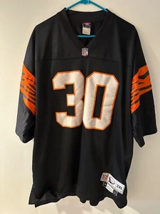 NFL ICKEY WOODS THROBACK #30 CINCINNATI BENGALS REEBOK SCHWARZES TRIKOT 2XL - Bild 1 von 6