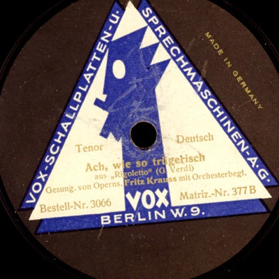 FRITZ KRAUSS -Tenor-  "Rigoletto"  Ach, wie so trügerisch / Freundlich...  S5776 - Bild 1 von 2