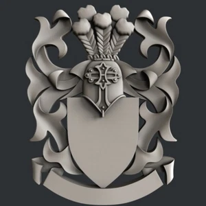 3d STL models for CNC, Artcam, Aspire, relief coat of arms - Picture 1 of 4