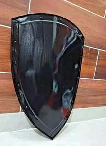 Black Functional Shield Templar Medieval Knight Shield - Picture 1 of 4