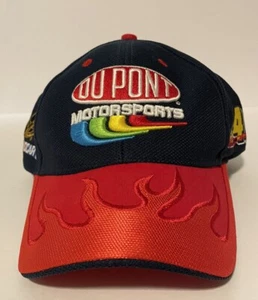 Chase Authentics Men's Fitted Hat Blue Red Size S/M Jeff Gordon #24 Flames Logo - Picture 1 of 9