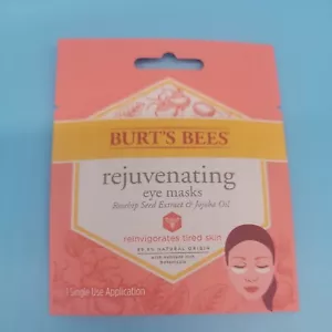 Burt's Bees Rejuvenating Eye Masks Rosehip & Jojoba Oil Single Use - Picture 1 of 2