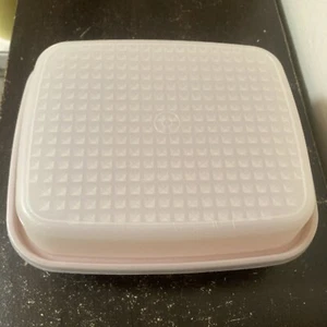 Vintage Tupperware 1294-6 Meat Keeper Marinade Container Lid Paprika Red Orange - Picture 1 of 16