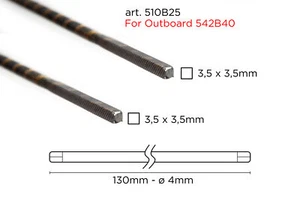 Eje flexible TFL 4mm cuadrado 130mm - Imagen 1 de 2