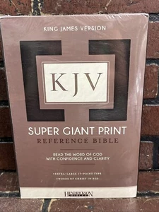 KJV Super Riesendruck Referenzbibel Kunstleder schwarz rot Buchstabenausgabe - Bild 1 von 8