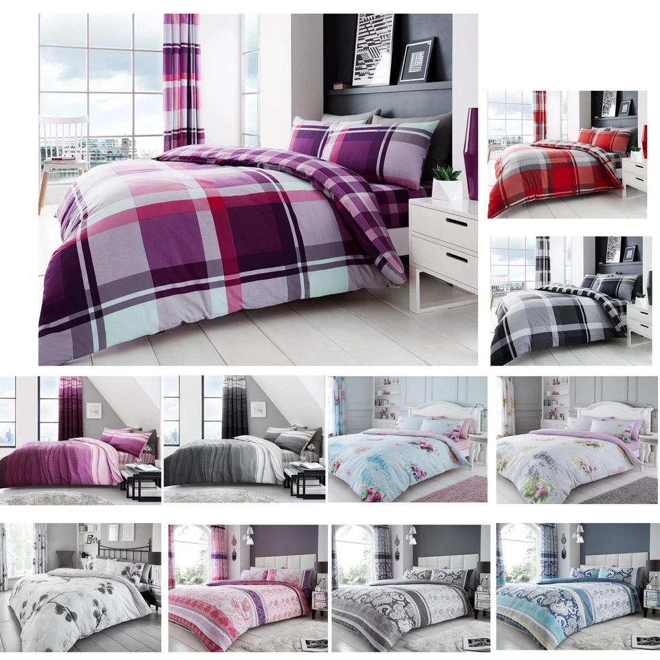 INSPIRE Luxury Duvet Cover Sets with Pillowcases Single Double King Size Super Bedding