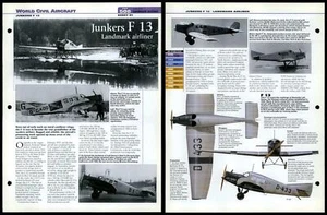 Junkers F 13 Landmark - Civil Aircraft #508 World Aircraft Information Page - Picture 1 of 1