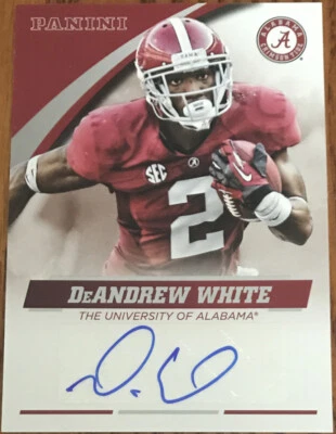 2015 Panini Alabama Team Collection Autograph DeAndrew White DW-AL Crimson Tide - Image 1 of 2