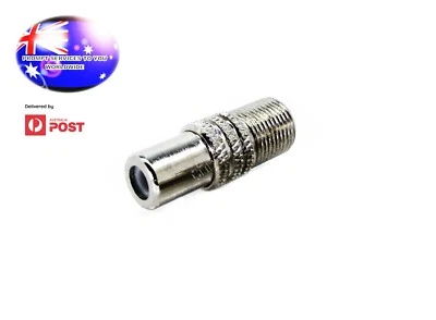 From OZ Quality 1PC TYPE F Female Coaxial to RCA Female TV Aerial Adaptor + F.P! - Image 1 of 4