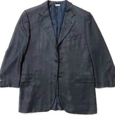 Brioni Unique Brown & Black 3 button Silk and Cashmere Jacket - Imagem 1 de 4