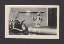 ABSTRACT WEIRD SMOKING PIPE STATUE TEAPOT BRIEFCASE OLD/VINTAGE PHOTO SNAPSHOT-C