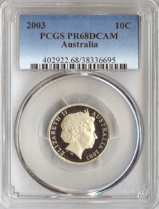 2003 Australia 10 Cents PCGS PR68 DCAM Quality - Picture 1 of 2