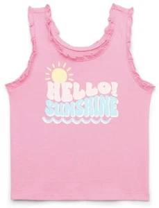 NWT-Girls Ruffle Sleeve Tank Top By 365 Kids From Garanimals, Size 4 - Picture 1 of 2