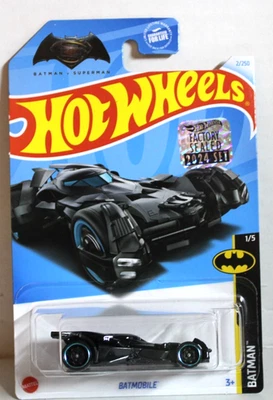 Batimóvil Hot Wheels 2024 1/5 Batman vs. Superman 2/250 negro sellado de fábrica Foto 1 de 2