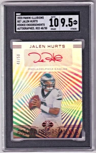 2020 Panini Illusions Jalen Hurts Auto /50 Red #RE7 SGC 9,5/10 (AU, RC) - Bild 1 von 2