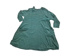 Women Seasalt Knitted Dress Plus Size UK 24 EU 52 Organic Cotton Green And Yello - Picture 1 of 4