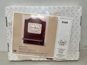 14" Wood Shelf "Love Abides" / Floral Hearts Cross Stitch Kit SEALED - Picture 1 of 8