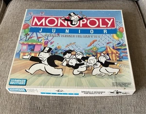 Vintage Monopoly Junior Board Game 1990 Parker Brothers USA. VGC complete kids - Picture 1 of 17