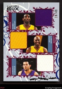 2006-07 Topps Luxury Box Blue Kobe Bryant Lamar Odom Farmar GAME-USED JERSEY /49 - Picture 1 of 2