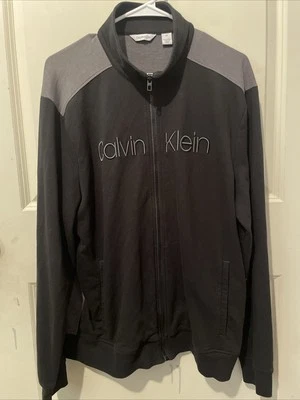 Cárdigan de hombre Calvin Klein cremallera completa negro/gris talla L grande Foto 1 de 4