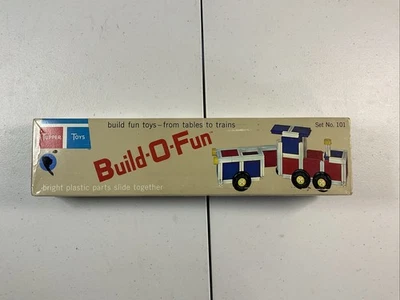 Vintage Build-O-Fun Tupperware Toys Building Plastic ToySet 103 Pc 1965 - Image 1 of 4