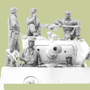 1/16 5pcs Resin Model Kit US Army Sherman Tank Crew WW2 (no tank) Unpainted - Picture 1 of 6