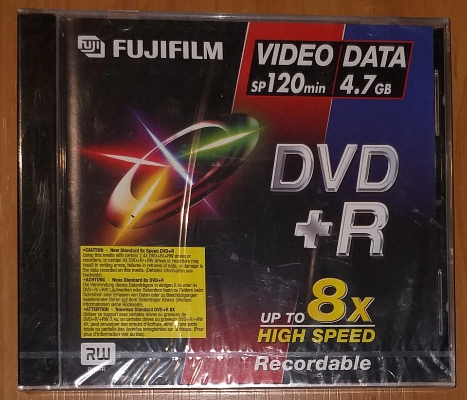 Fujifilm: DVD+R - Video sp 120 min - Data 4,7GB - Neu OVP - Bild 1 von 1