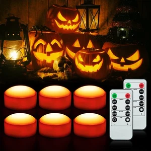 Luci LED Senza Fiamma Zucca con Telecomando,Luci Jack-O-Lanterna Scintillanti con... - Foto 1 di 7