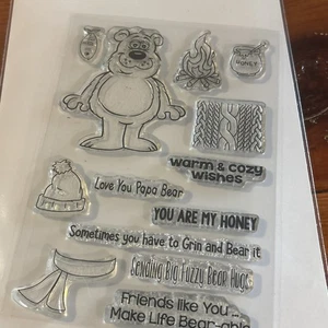 InkyStamper Inky Stamper Bear Stempel und Stanzformen Honig Warm Wünsche Feuer - Bild 1 von 6