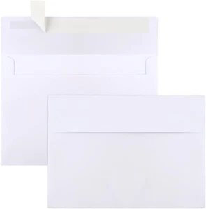 50 Pack 5x7 White A7 Envelopes Self Seal for Wedding Invites, Cards, Mailing NEW - Picture 1 of 12