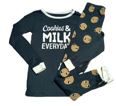 Pijama de algodón OshKosh B'Gosh para niños talla 10 galletas y leche 2 piezas ajuste ceñido nuevo sin etiquetas Foto 1 de 2