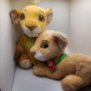 Disney König der Löwen 1993 Vintage Simba Nala Stofftier Spielzeug Plüsch Mattel Squeek - Bild 1 von 11