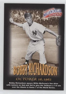 1997-98 Fleer Million Dollar Moments Redemption Back Bobby Richardson #27 - Image 1 of 2