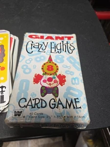 Gioco di carte vintage 1981 Giant Crazy 8s Whitman completo bambini 40 carte - Foto 1 di 3