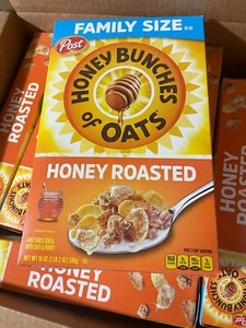 Lot of 2 Honey Bunches of Oats Crunchy Honey Roasted Cereal 18 Ounce EX.06/24 - Picture 1 of 4
