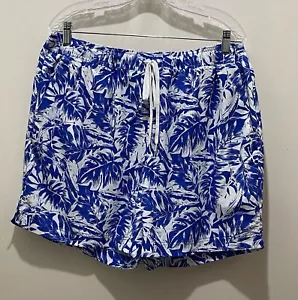 Columbia Women's PFG Omni Shade Blue Floral Swim Shorts Size XL - Picture 1 of 11