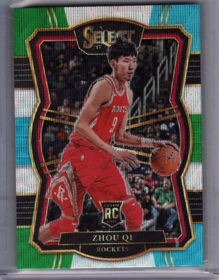 2017-18 Select Zhou Qi Rockets RC Tri-Color Prizm Premier Level  - Image 1 of 1